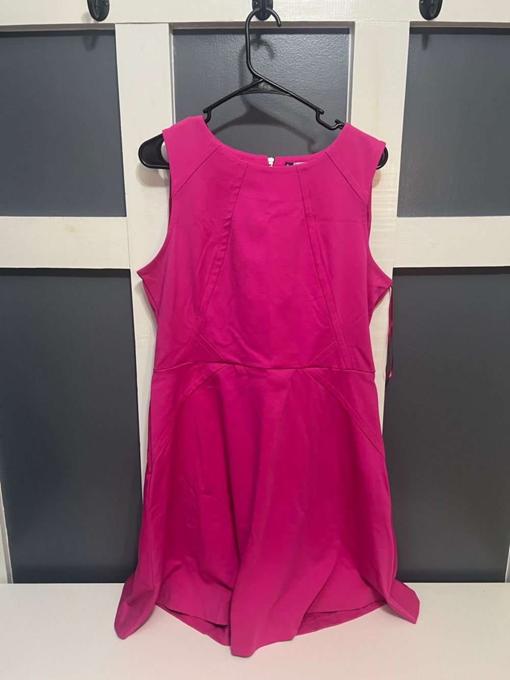 Jennifer Lopez Fuchsia Pink Sleeveless Fit-and-Flare Dress
